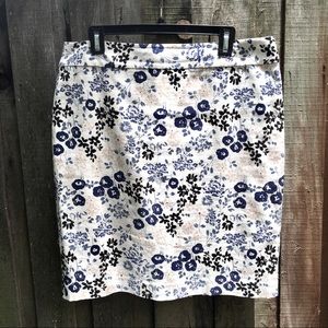 Fabulous Ann Taylor Floral Brush Stroke Skirt Sz14